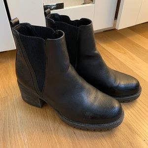 Chunky heeled booties